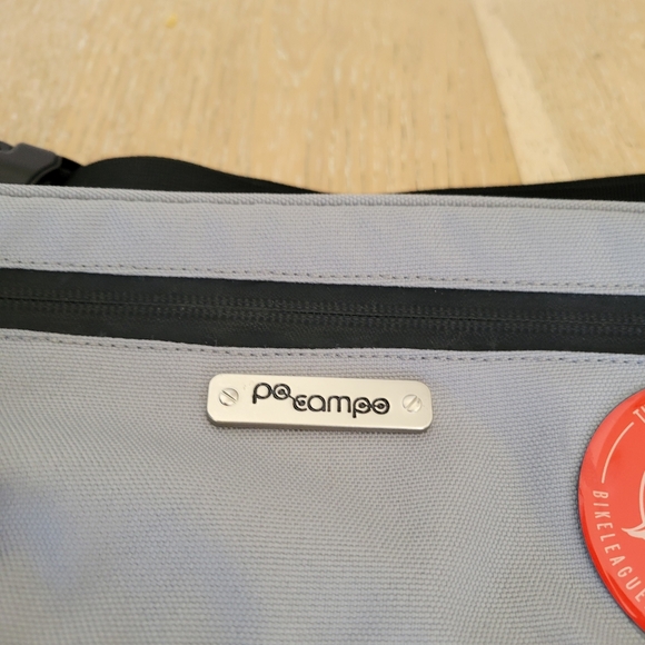 Po Campo Kent Sling Handlebar Bag Gray 3.6L Fanny Pack Vegan Fabric Adjustable - Picture 2 of 6